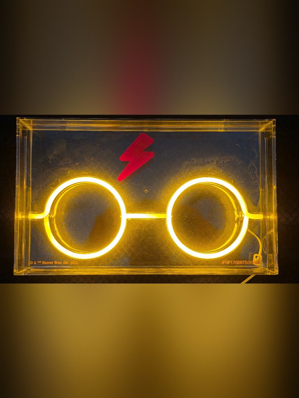 Warner Bros. Harry Potter Lightning Bolt Scar and Glasses USB LED Neon Light Box
